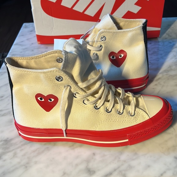 Comme Des Garcons Converse Chuck 70 Pristine Red - Picture 5 of 7